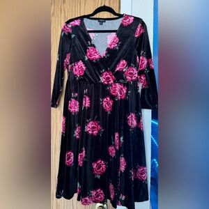 Velvet Floral Dress